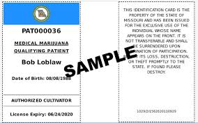 missouri medical marijuana cannabis card sample